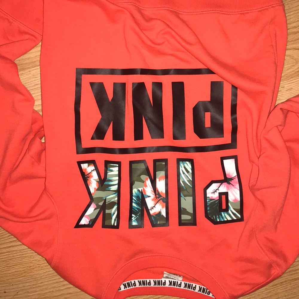 PINK sweater, orange and colorful fits nicely!